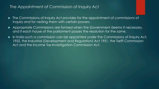 The commissions of enquiry act 1952 | PDF