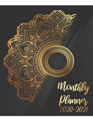 Pdf 2020 2021 Monthly Planner Gold Mandala 24 Months Calendar Agen 2021 calendar agenda