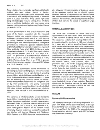 Knowledge, Attitude and Practices of School Children on Prevention and ...