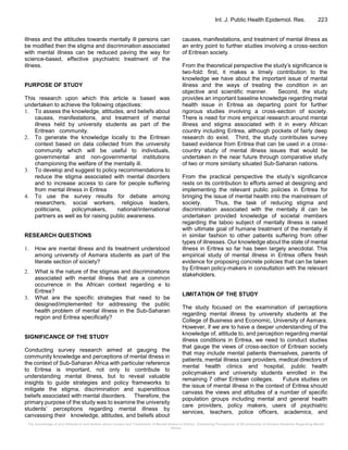 The Knowledge of and Attitude to and Beliefs about Causes and ...