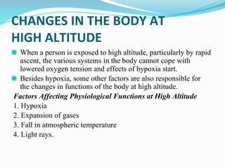 Acute Effects of Hypoxia
⚫ Beginning at an altitude of about 12,000 feet, effects are
drowsiness, lassitude, mental and mu...