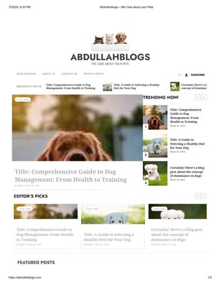 We Care About Your Pets At Abdullahblogs.com