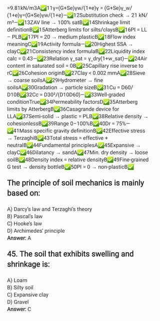 Soil mechanics properties of geotechnical engineering | PDF