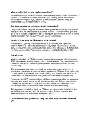 Black Hat SEO Techniques That Still Work in 2026 | PDF