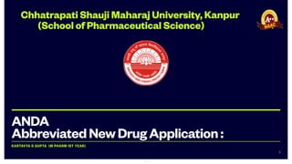 Comprehensive Guide to ANDA Submission for Generic Drug Approval | PDF