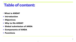 Comprehensive Guide to ANDA Submission for Generic Drug Approval | PDF