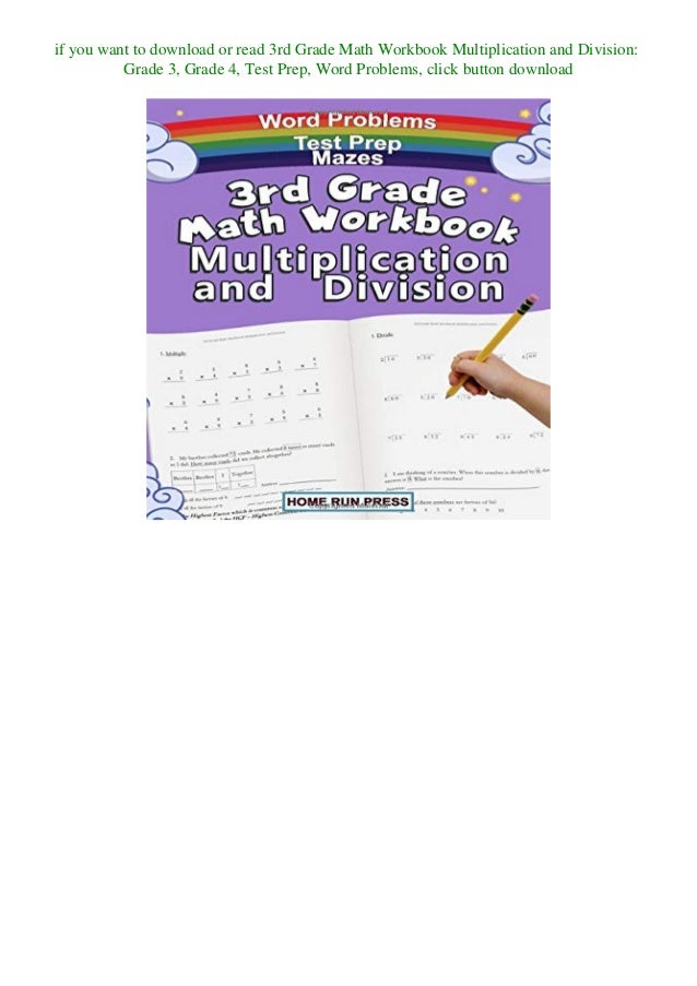Pdf 3rd Grade Math Workbook Multiplication And Division Grade 3 Grad