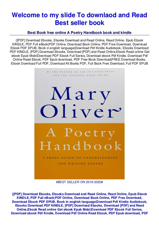 Pdf A Poetry Handbook