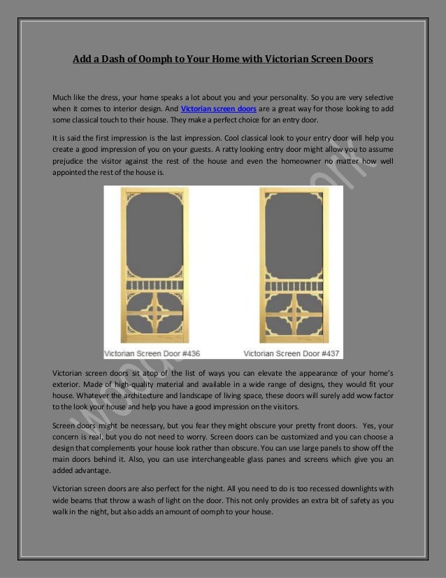 Add A Dash Of Oomph To Your Home With Victorian Screen