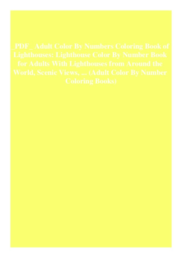 Download Pdf Adult Color By Numbers Coloring Book Of Lighthouses Lighthouse