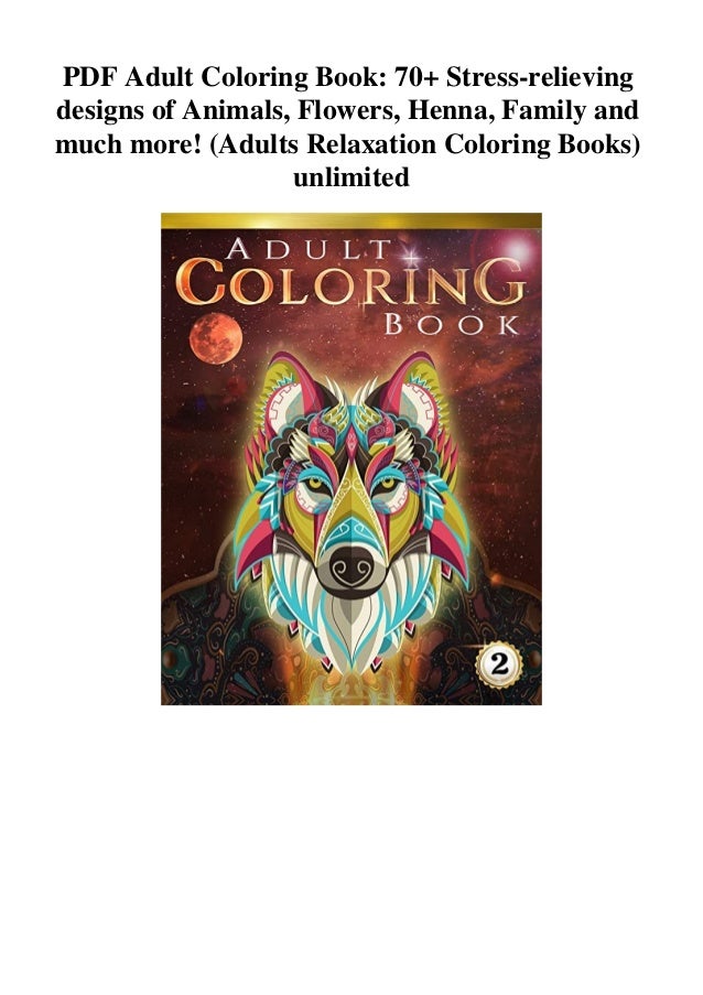 Download Pdf Adult Coloring Book 70 Stress Relieving Designs Of Animals Flow