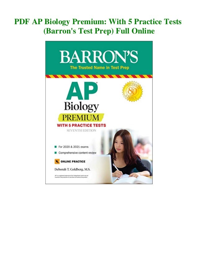 Pdf Ap Biology Premium With 5 Practice Tests Barron S Test Prep Fu