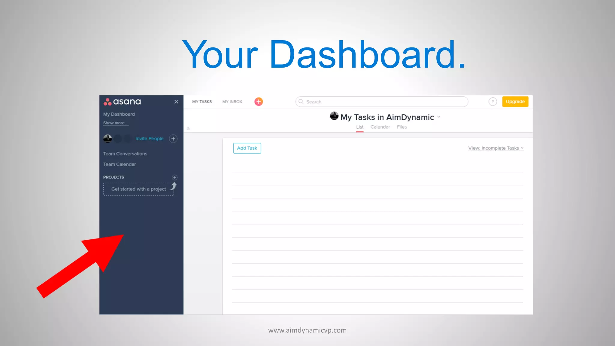 Your Dashboard.
www.aimdynamicvp.com
 