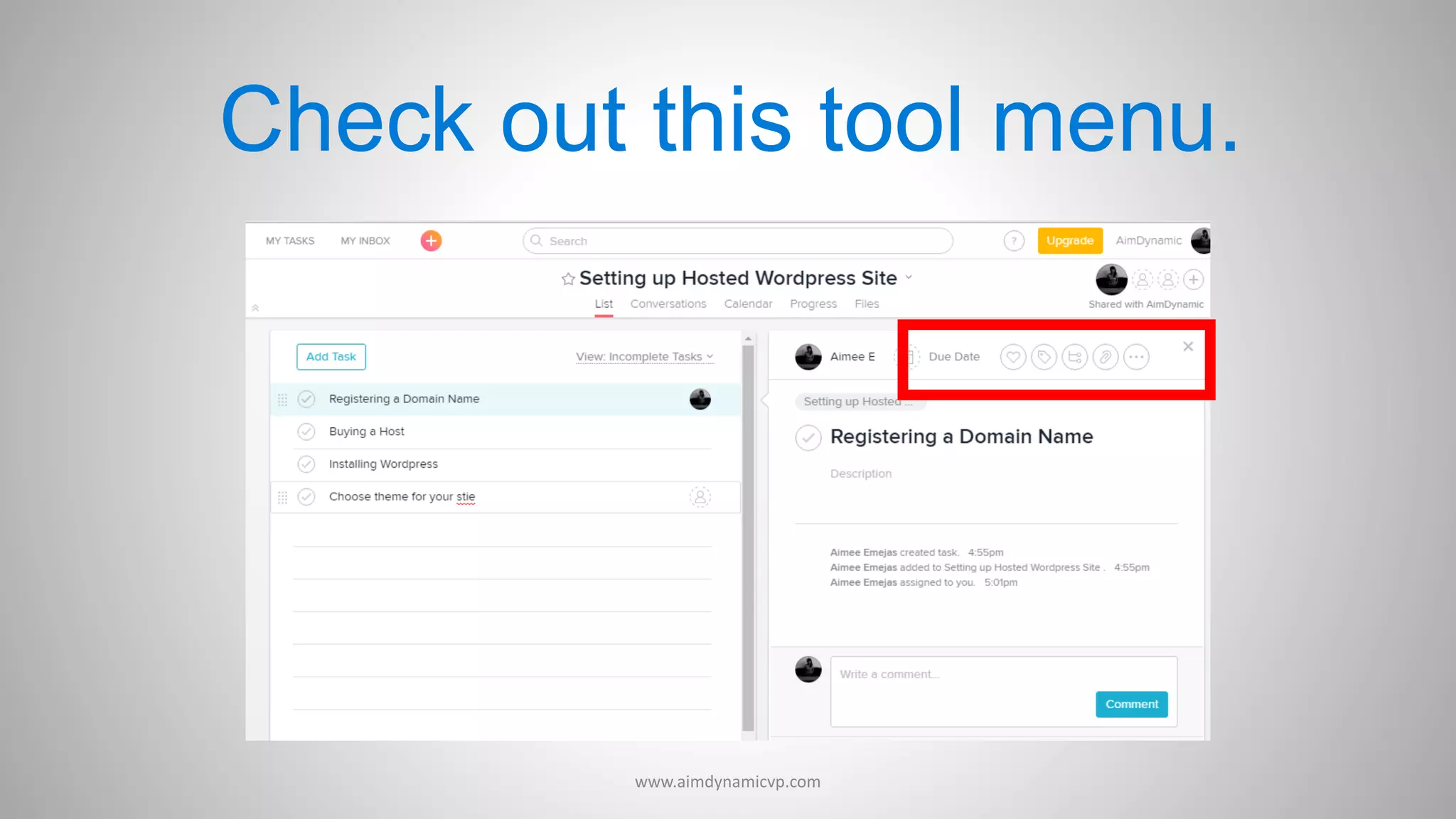Check out this tool menu.
www.aimdynamicvp.com
 