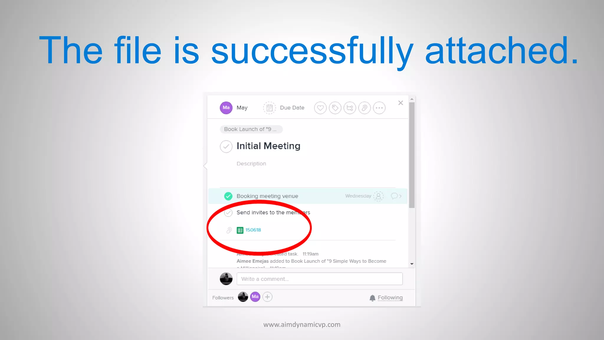 The file is successfully attached.
www.aimdynamicvp.com
 