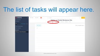 The list of tasks will appear here.
www.aimdynamicvp.com
 