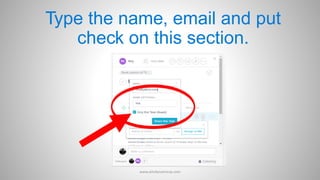 Type the name, email and put
check on this section.
www.aimdynamicvp.com
 