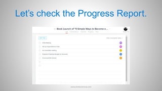 Let’s check the Progress Report.
www.aimdynamicvp.com
 