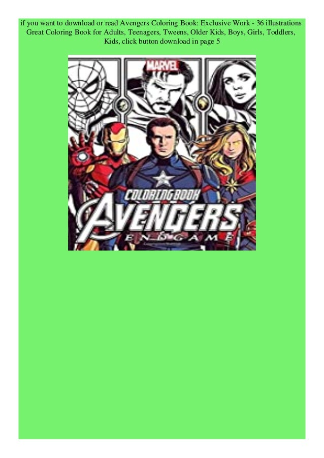 Download Pdf Avengers Coloring Book Exclusive Work 36 Illustrations Great Co