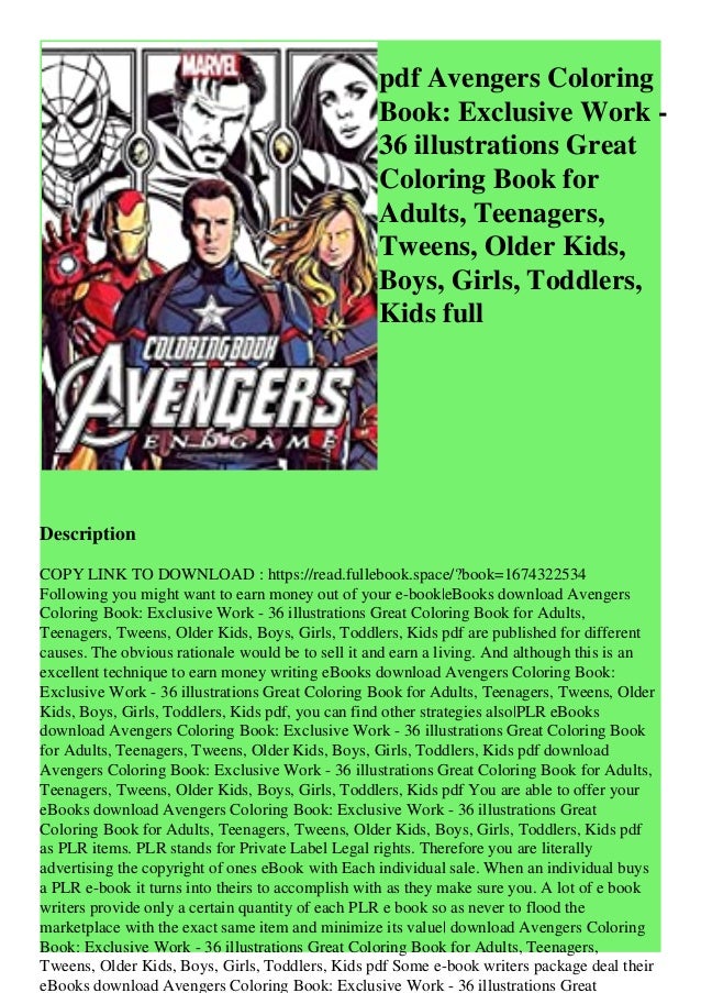 Download Pdf Avengers Coloring Book Exclusive Work 36 Illustrations Great Co