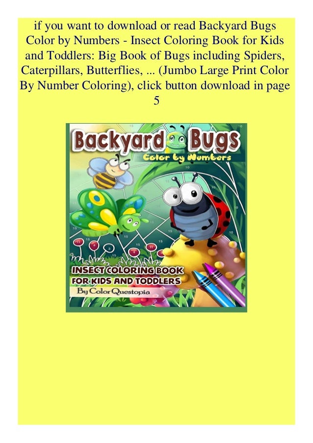 Download Pdf Backyard Bugs Color By Numbers Insect Coloring Book For Kids