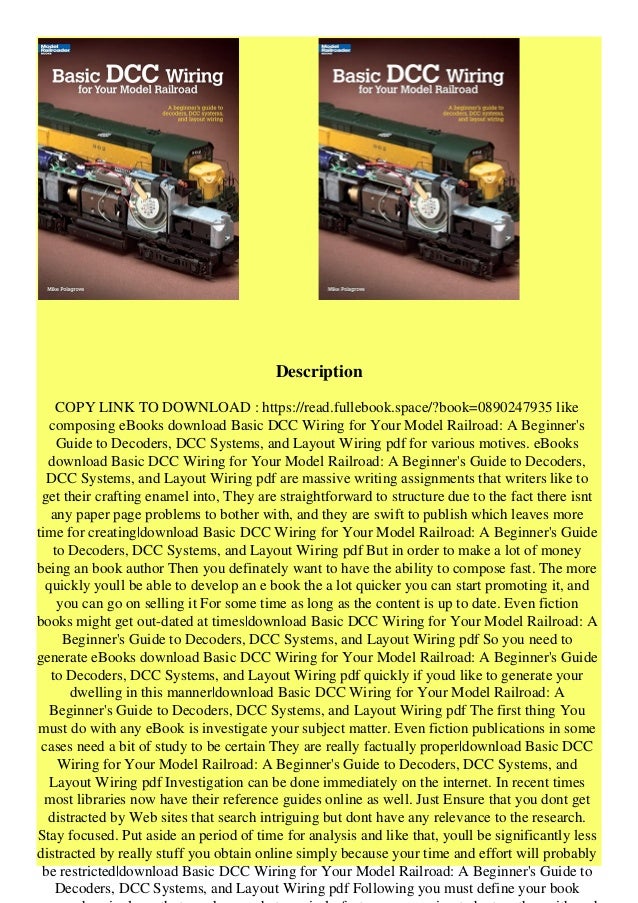 pdf Basic DCC Wiring for Your Model Railroad A Beginner's Guide to