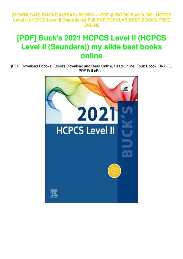 Pdf Book Buck S 21 Hcpcs Level Ii Hcpcs Level Ii Saunders F