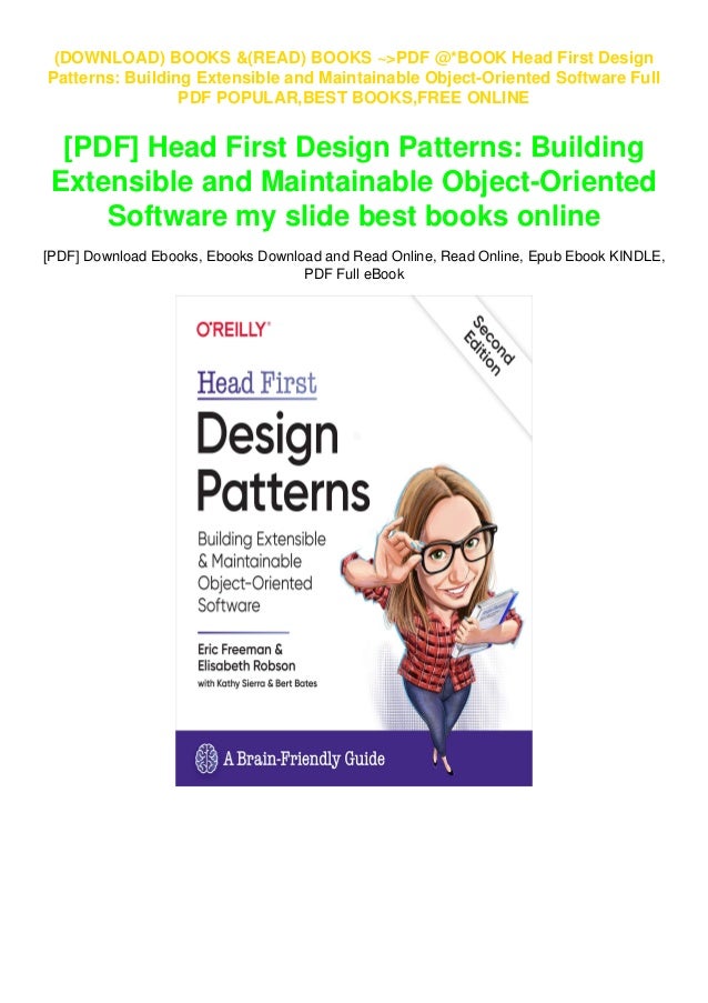 >PDF *BOOK Head First Design Patterns Building Extensible and