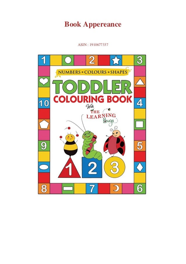 Download Pdf Book My Numbers Colours And Shapes Toddler Colouring Book Wi