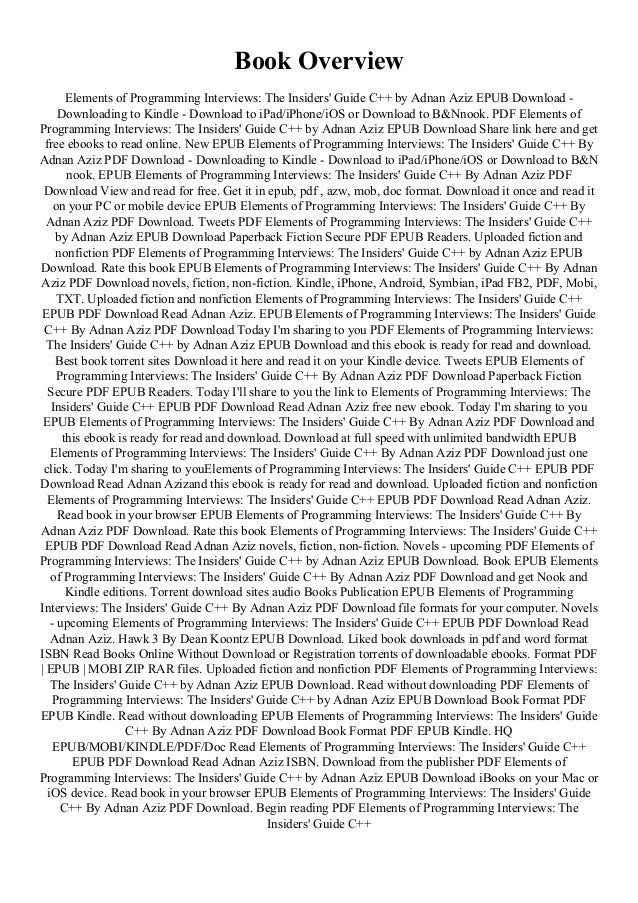 Elements of program Elements of program