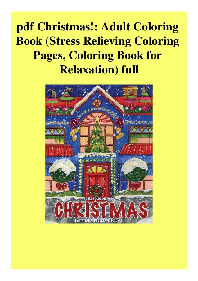 Pdf Christmas Adult Coloring Book Stress Relieving Coloring Pages