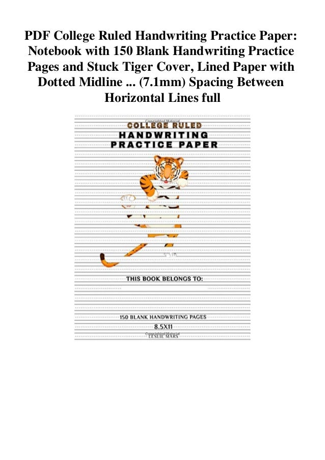 Pdf College Ruled Handwriting Practice Paper Notebook With 150 Blank Pdf College Ruled Handwriting Practice Paper Notebook With 150 Blank