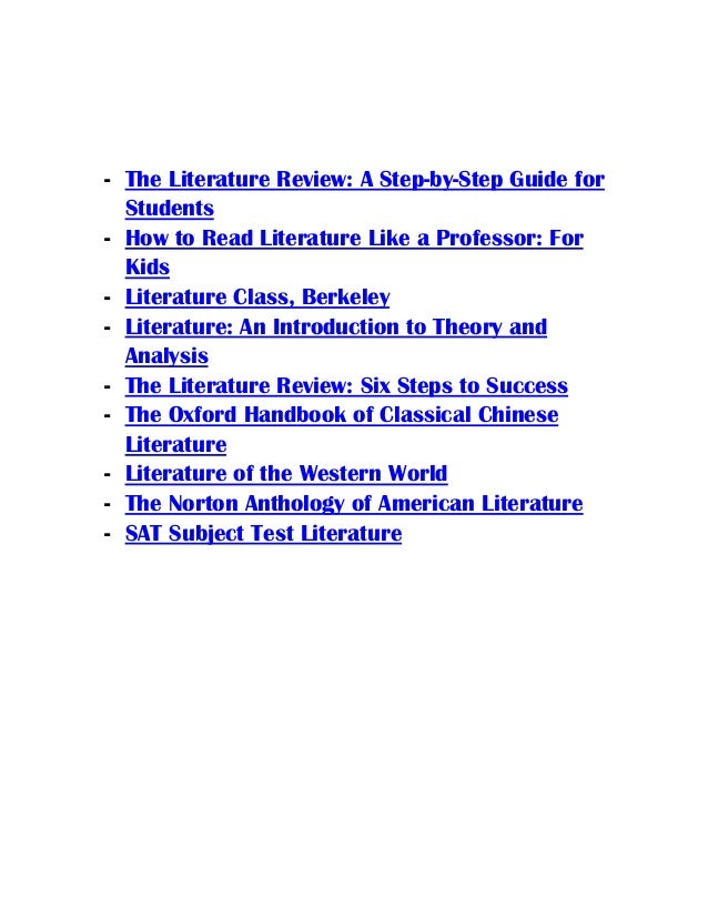 Literature review on creative writing
