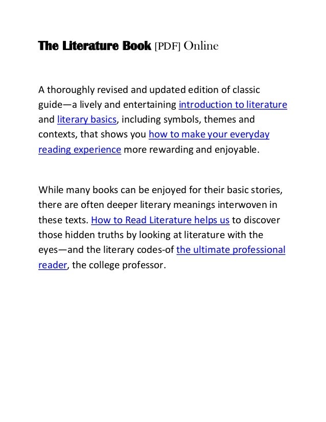 literature an introduction to reading and writing pdf download