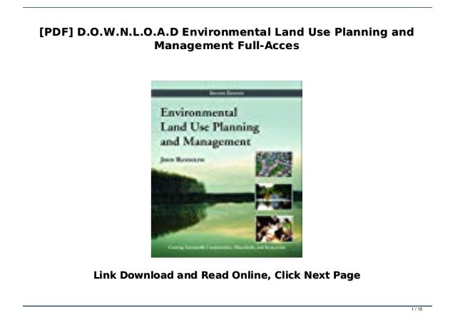 Pdf D O W N L O A D Environmental Land Use Planning And Management