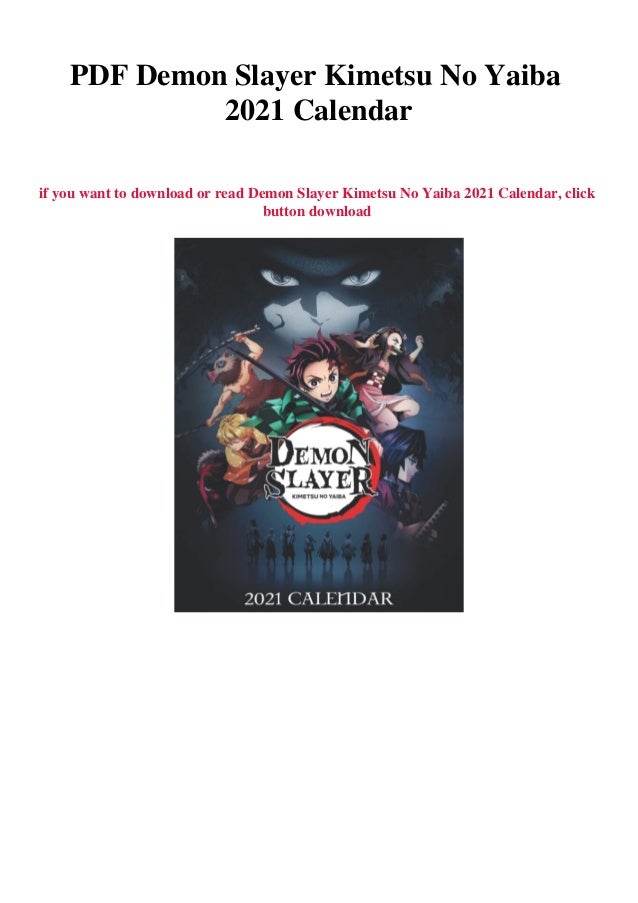 Pdf Demon Slayer Kimetsu No Yaiba 21 Calendar Pdf Demon Slayer Kimetsu No Yaiba 21 Calendar