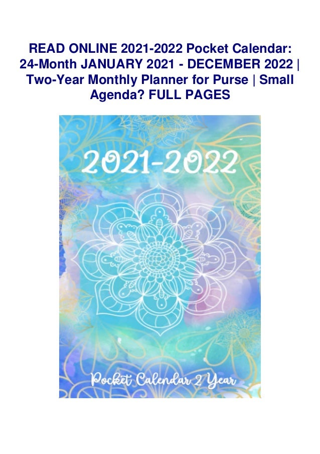 Pdf Download 2021 2022 Pocket Calendar 24 Month January 2021 Dec