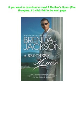 Pdf Download A Brother S Honor The Grangers 1 Download Ebook