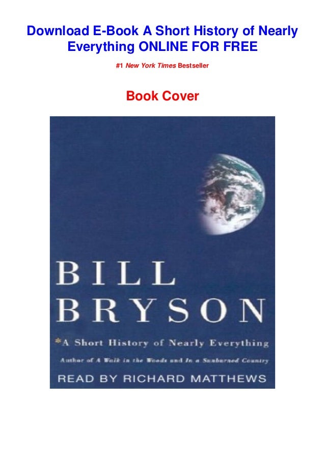 Pdf Download A Short History Of Nearly Everything Ebook Online