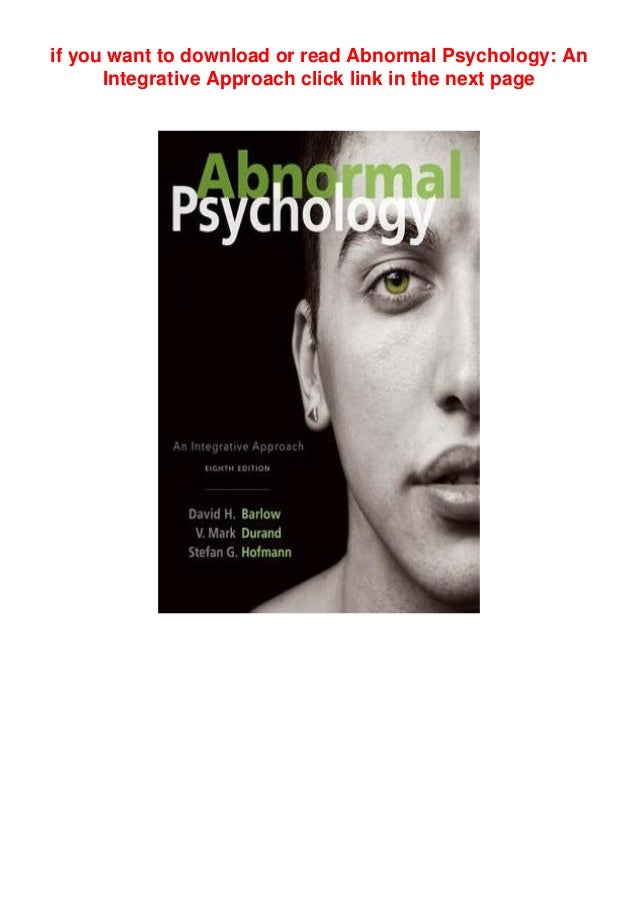 PDF] Download Abnormal Psychology: An Integrative Approach ebook rea