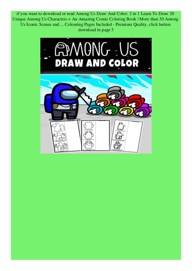 Download Pdf Download Among Us Draw And Color 2 In 1 Learn To Draw 20 Unique A