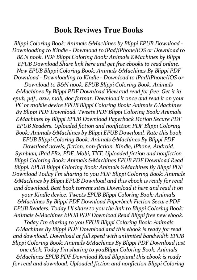 Download Pdf Download Blippi Coloring Book Animals Machines Full Acces By