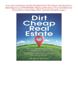 how to buy raw land with no money down