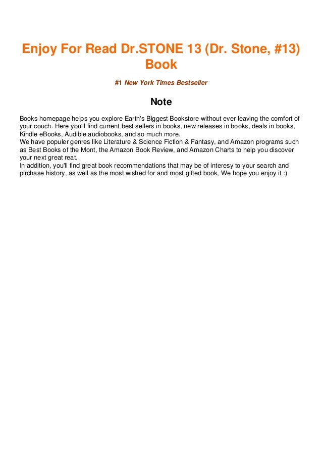 Pdf Download Dr Stone 13 Dr Stone 13 Epub