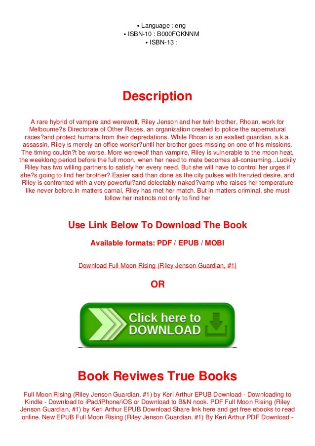 Pdf Download Full Moon Rising Riley Jenson Guardian 1 Ebook