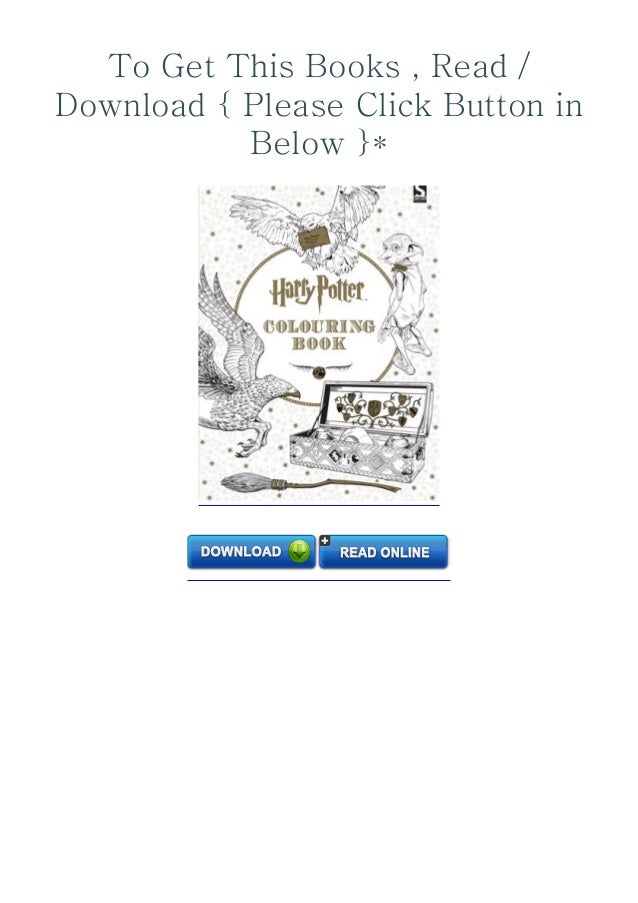 Download Pdf Download Harry Potter Coloring Book Full Access