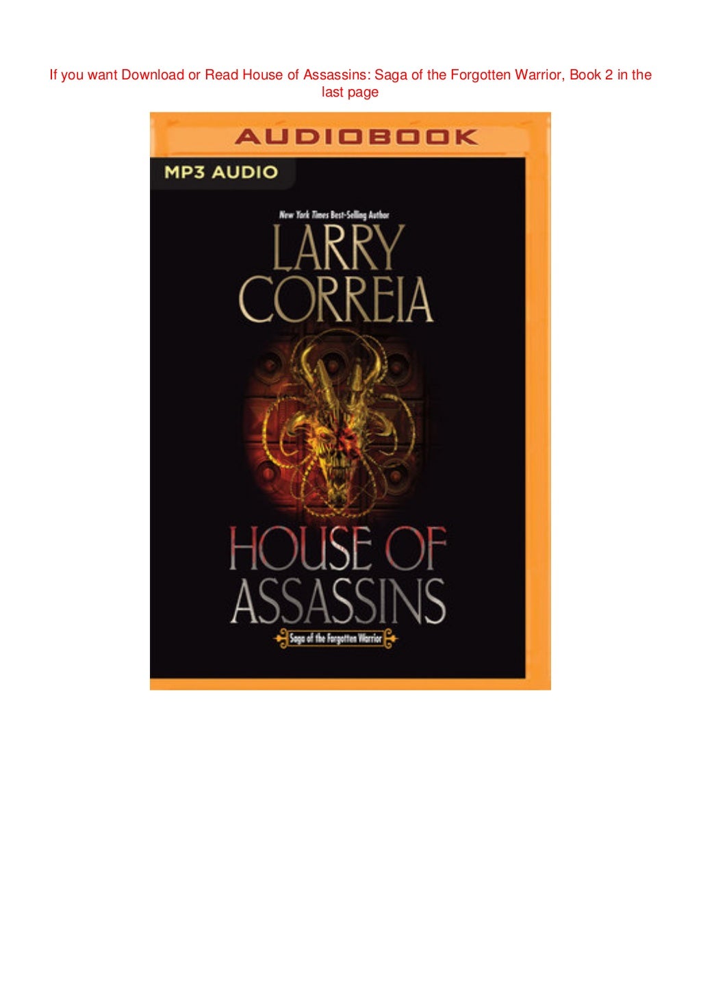 (PDF DOWNLOAD) House of Assassins Saga of the Warrior, Book