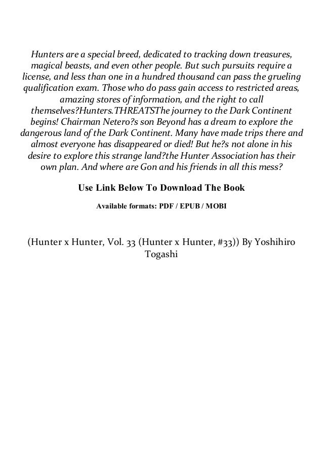 Pdf Download Hunter X Hunter Vol 33 Hunter X Hunter 33 Full A