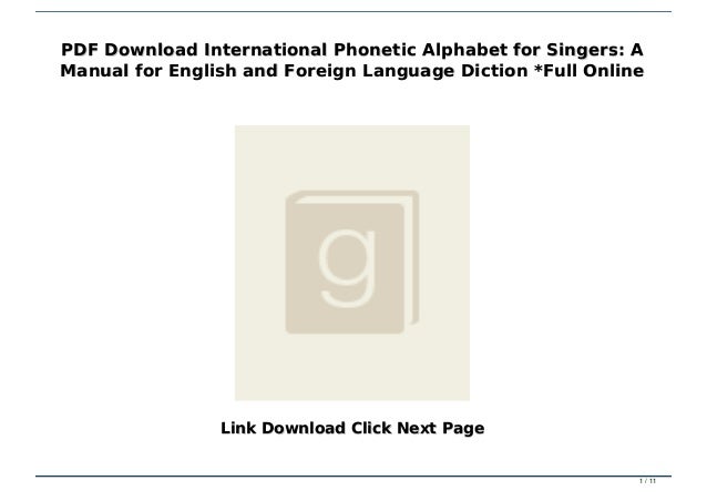 Full Phonetic Alphabet : International Phonetic Alphabet
