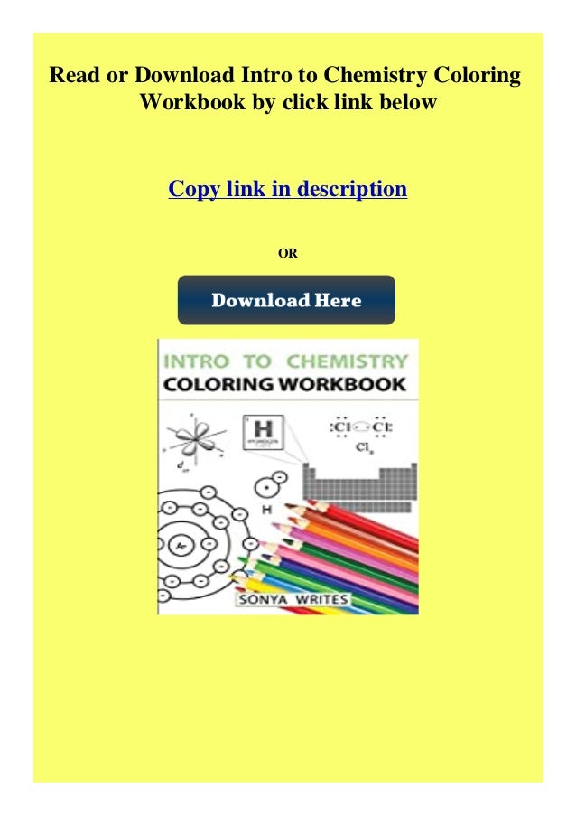 Pdf Download Intro To Chemistry Coloring Workbook Kindle